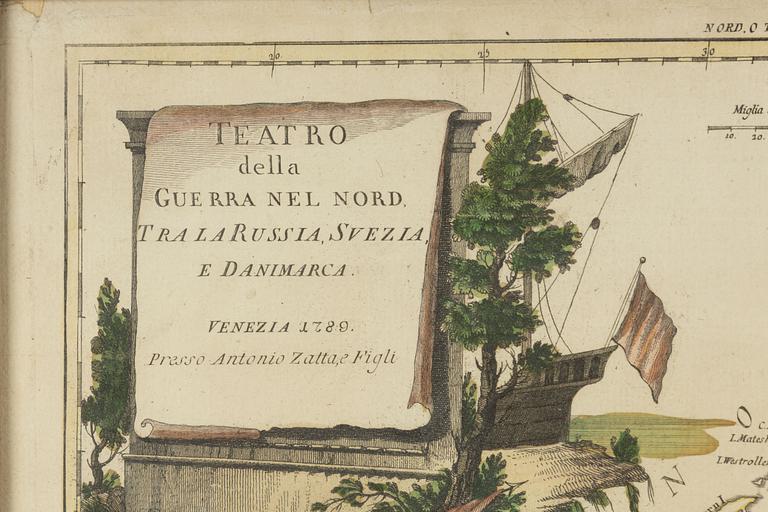 Karta/kopparstick av Antonio Zatta (1757-1797).
