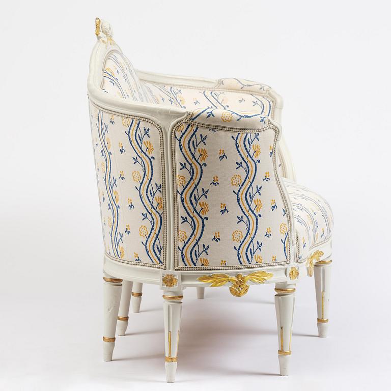 Soffa, Stockholmsarbete, sent 1700-tal, Gustaviansk.