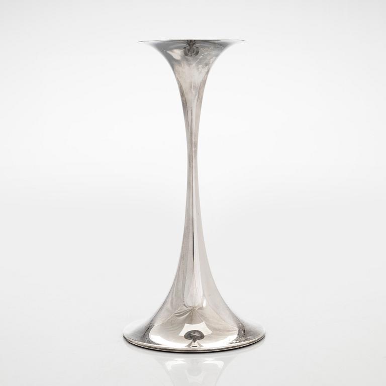 Tapio Wirkkala, a 'Trumpetti' silver candlestick, Kultakeskus, Hämeenlinna.