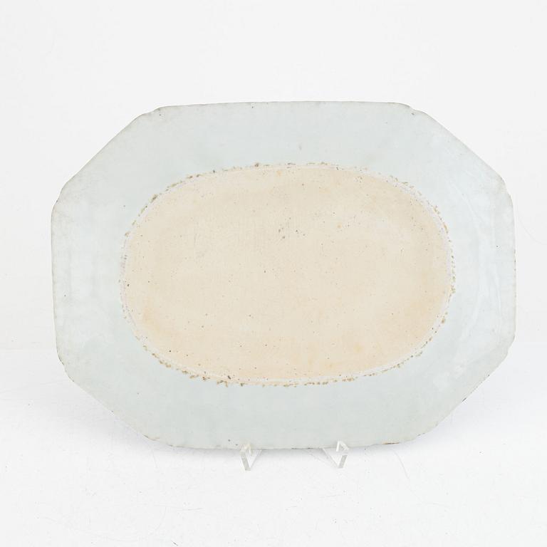 Stekfat, kompaniporslin, Kina, Qianlong (1736-95).