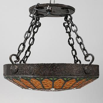 A stained glass ceiling light, first half of the 20th Century.