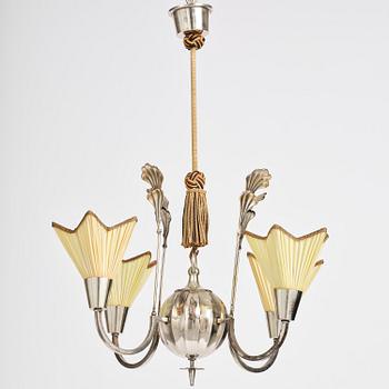 Elis Bergh, a Swedish Grace ceiling lamp, C.G. Hallberg, Stockholm, 1920s.