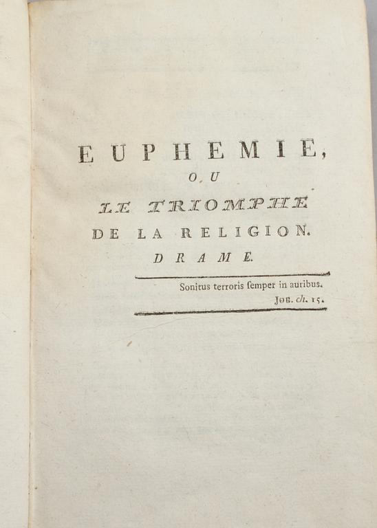 BÖCKER, 6 st, bl a "Les epreuves du sentiment...", 1700- och 1800-tal.