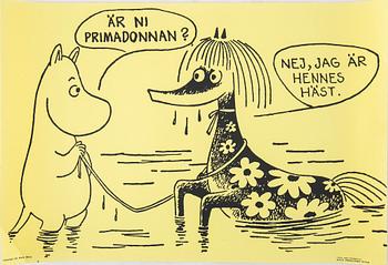 Tove Jansson, affischer, 6 st, Bull's Presstjänst, Art Work Shop, 1960-tal.