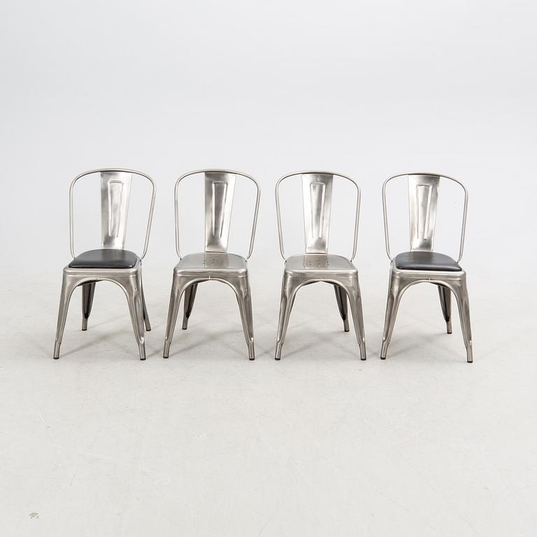 Xavier Pauchard chairs, 8 pcs, "A Stol", Tolix, France. 2000s.