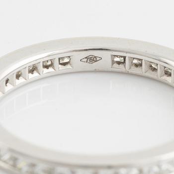 Princess cut diamond eternity ring.