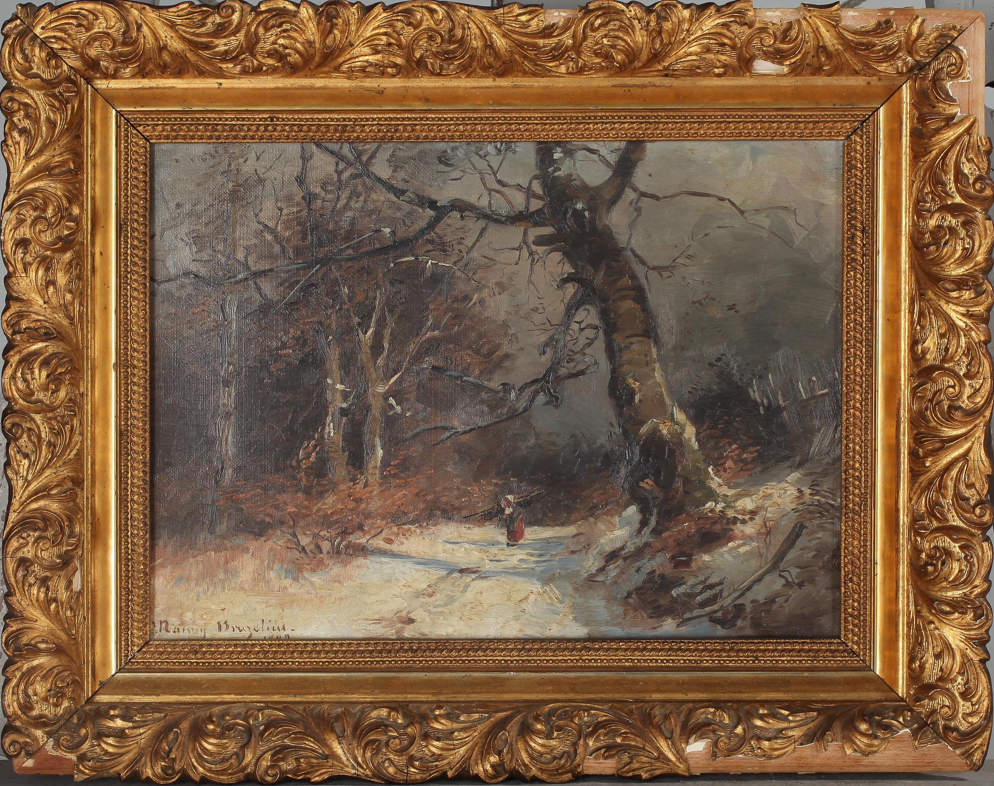 NANNY BRUZELIUS, olja på duk, signerad och daterad 1892.