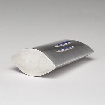 Theresia Hvorslev, a sterling silver vase with lapis lazuli, Lidköping, Sweden 2003.