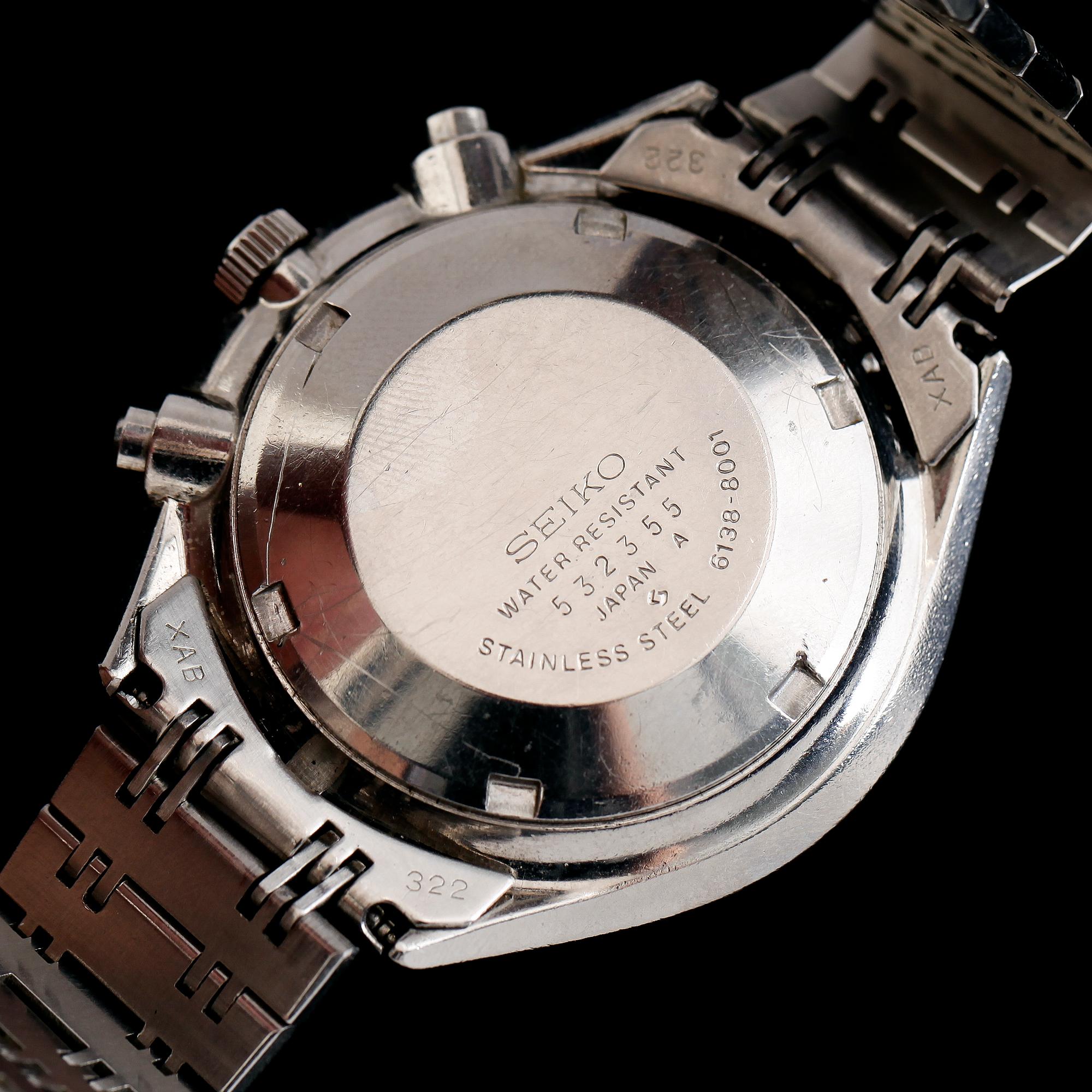 ARMBANDSUR, stål, Seiko Chronograph Automatic, sannolikt 1970-/80-tal.