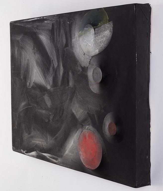 Stig Sjölund, diptych, photography and mixed media on canvas, signed and dated 1987 on verso.