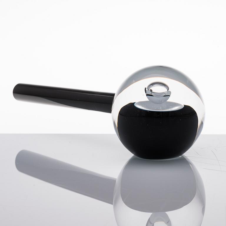 TIMO SARPANEVA, a 'Judge gavel' glass sculpture, signed Timo Sarpaneva, Iittala -85C.