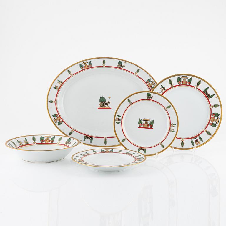 Matservis, 32 delar, porslin, "La Maison de Louis Cartier", Cartier för Limoges, Frankrike, 1980-tal.