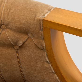 Adolf Koskinen, a pair of armchairs, manufactured by Elias Hollo Puunjalostustehdas, Finland, 1920s.