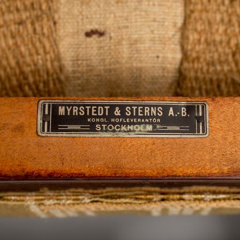 A pair of empire-style chairs by Myrstedt & Stern Stockholm, around 1900.