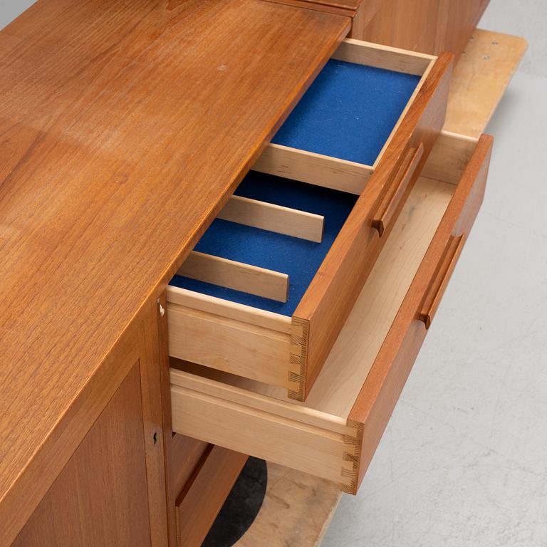 Bookcases with cabinets. 5 pieces. 1960s.