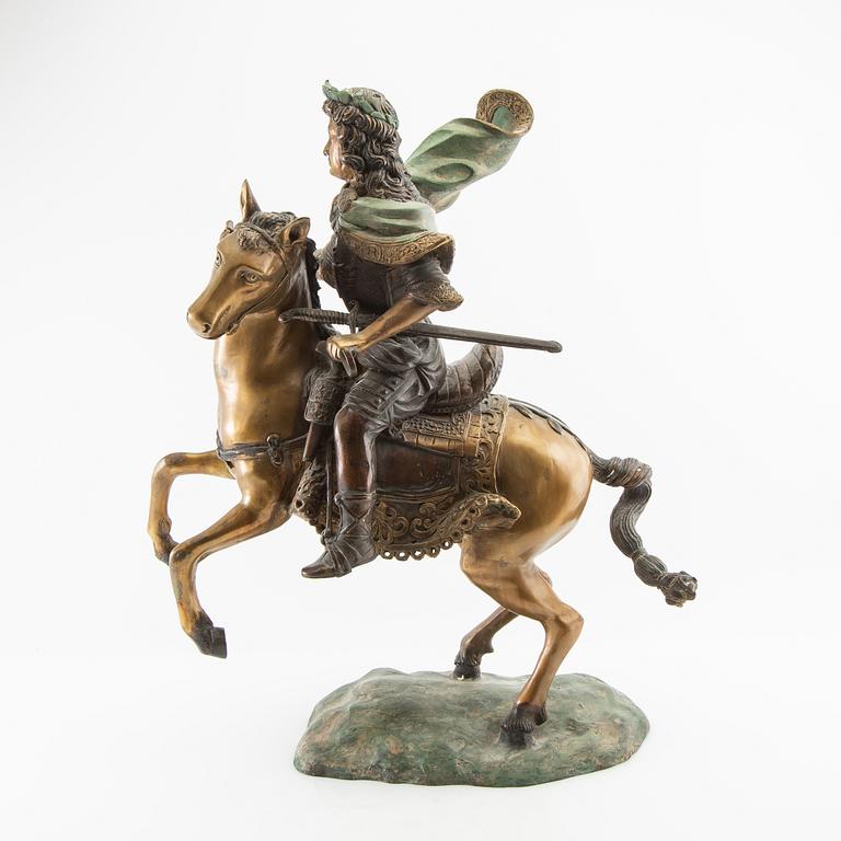 Unknown artist 19th/20th century, Horseman on horseback.