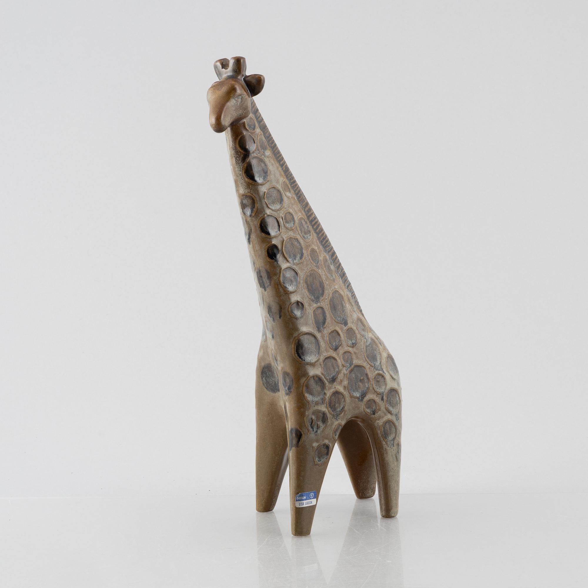 Lisa Larson, figurin, stengods, "Giraff", ur serien "Stora Zoo", Gustavsberg.