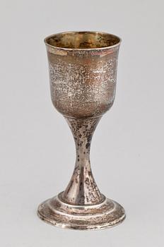 SUPKALK, silver, Sverige, otydliga stämplar, 1802. Vikt ca 50 gram.