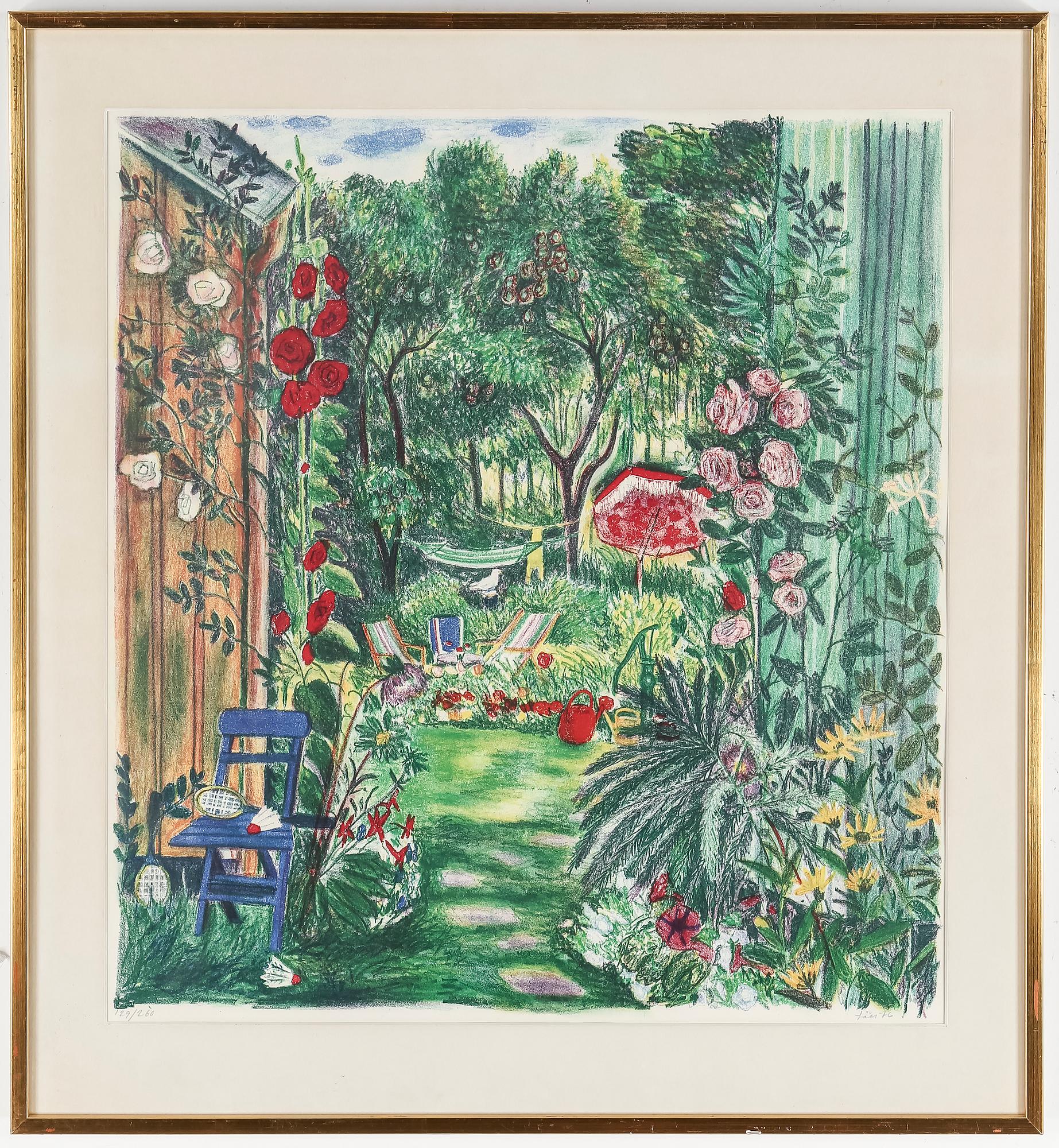 EVY LÅÅS, färglitografi, signerad och daterad -76, numrerad 129/260.