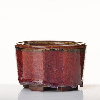 Wilhelm Kåge, a "Farsta" stoneware bowl, Gustavsberg studio, Sweden 1958.