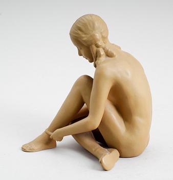 FIGUR, lergods, Goldscheider, 1900-talets mitt.