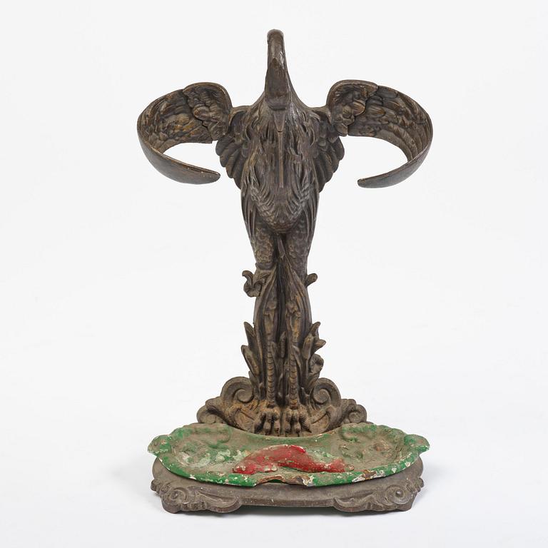 A French cast-iron umbrella stand, late 19th century.