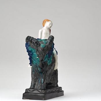 Ida Schwetz Lehmann, a glazed ceramic sculpture, Keramische Werkgenossenschaft, Wien (1911-1938).