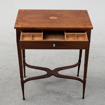 A late gustavian side table with a drawer, Stockholm, around the year 1800.