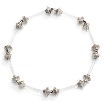 Björn Weckström, necklace, "Destinina", silver, acrylic.