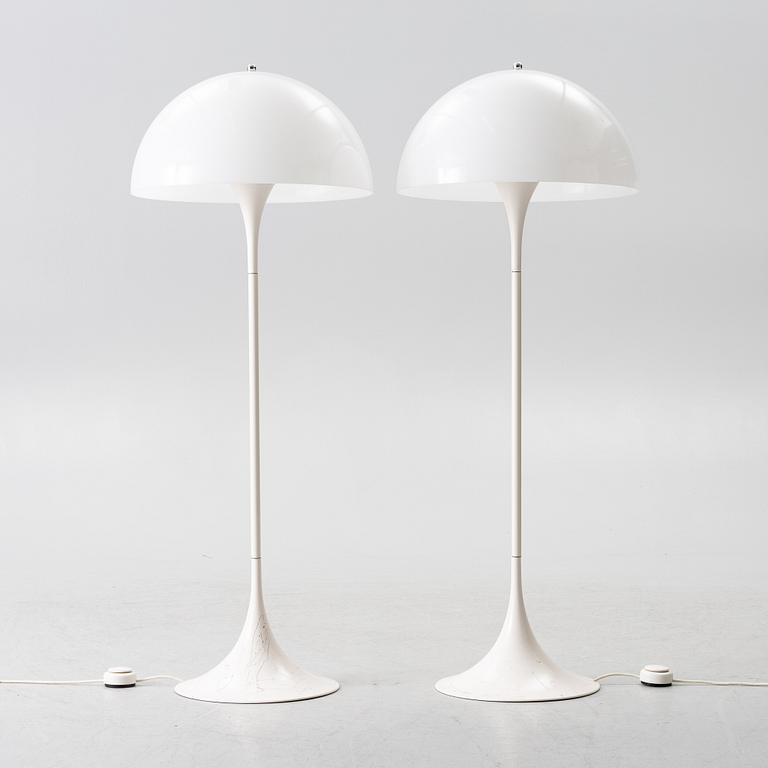 Verner Panton, a pair of 'Panthella' floor lamps, Louis Poulsen, Denmark.