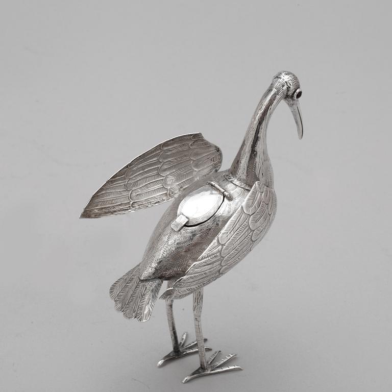 PARTI SILVER, 5 delar, bl a sterlingsilver, Tyskland. 1800 samt 1900-tal. Vikt ca 390 gram.