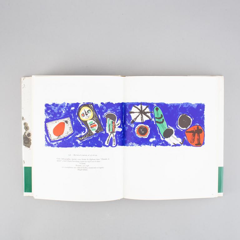 Three artbooks, Marc Chagall lithograph III-IV and Miro Lithograph II, published by André Sauret/Maeght.
