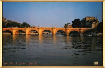 CHRISTO & JEANNE-CLAUDE, offset with fabric, signed,