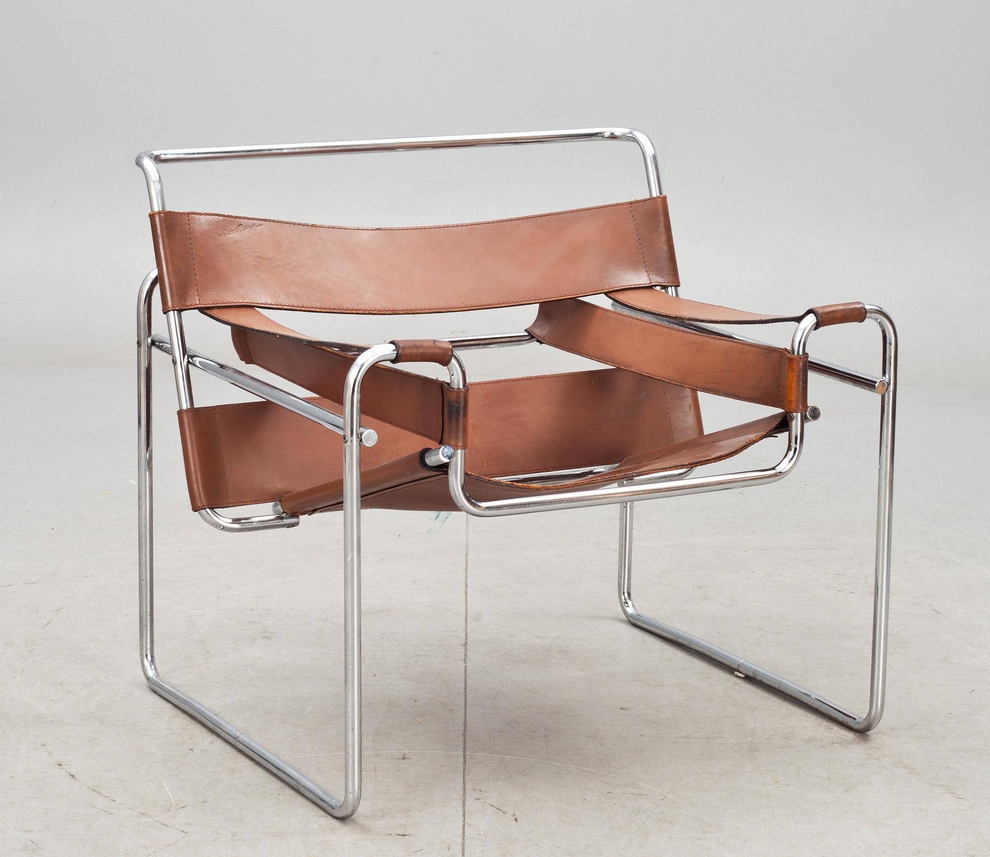FÅTÖLJ, "Wassily", Marcel Breuer, Gavina, etikettmärkt, 1960/70-tal.