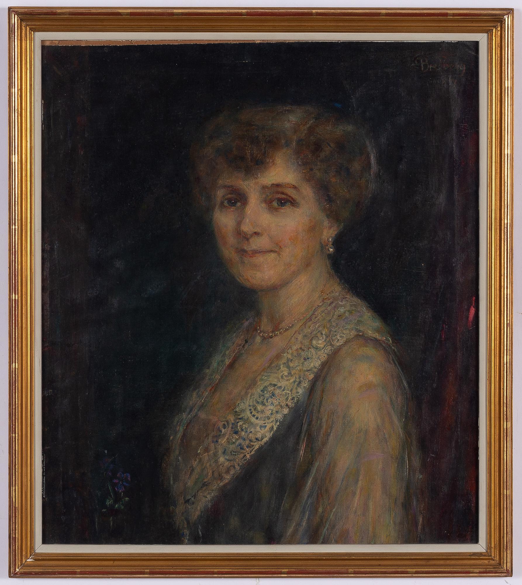 Mina (Vilhelmina) Carlsson-Bredberg, Portrait of a lady.
