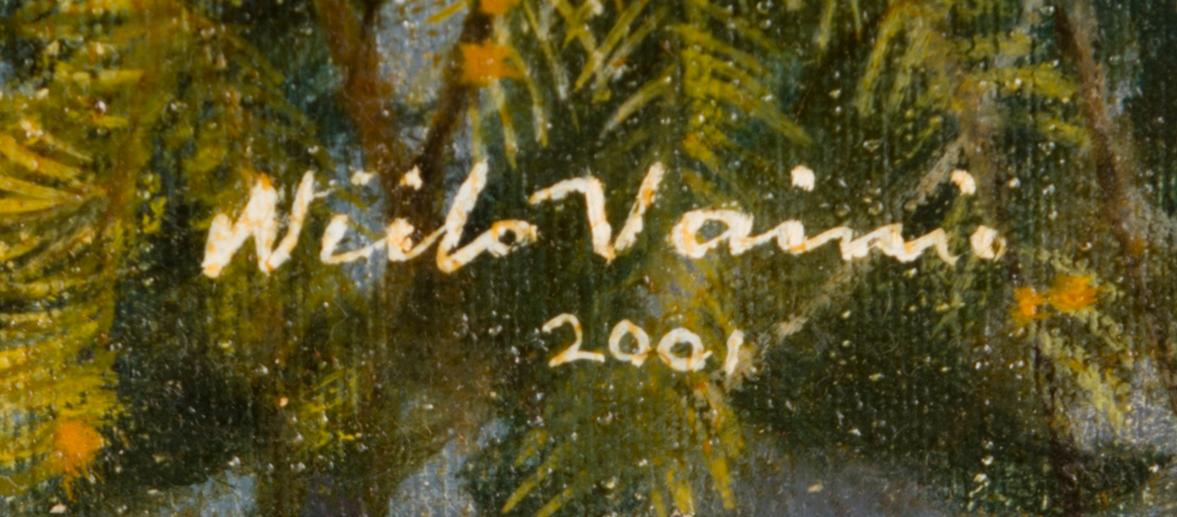NIILO VAINIO, öljy kankaalle, pingotettu levylle, signeerattu ja päivätty 2001.