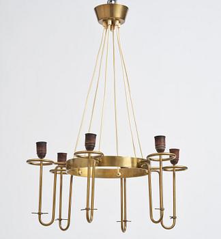 Hans-Agne Jakobsson, a rare ceiling lamp, Hans-Agne Jakobsson AB, Markaryd, 1950s.