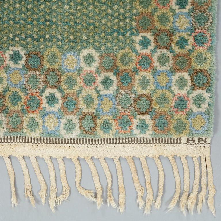 Barbro Nilsson, A CARPET, "Gröningen", knotted pile, ca 285,5 x 217 cm, signed AB MMF BN.