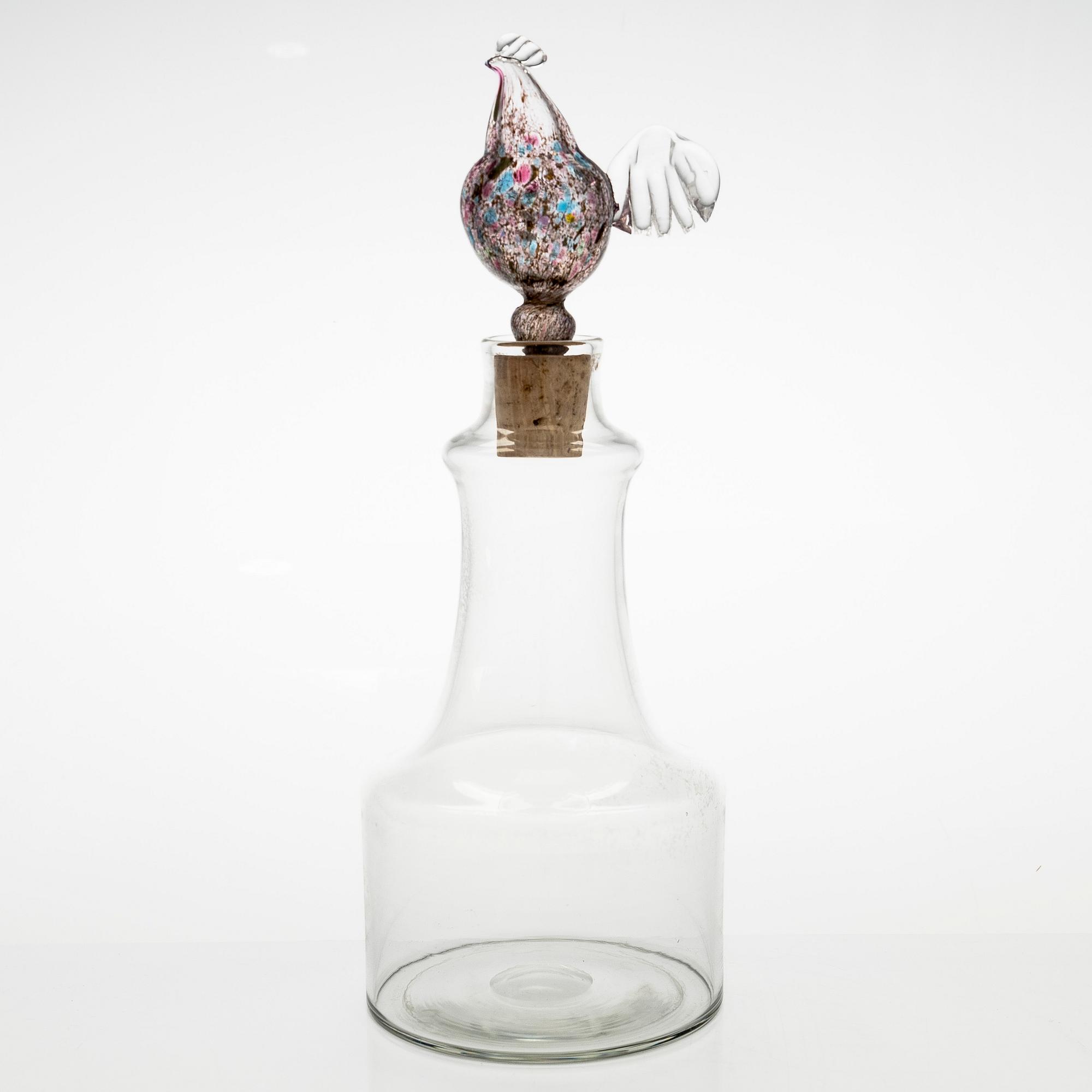 Kaj Franck, karahvi, malli 1502, "Kukkopullo" signeerattu K. Franck Nuutajärvi Notsjö -63.