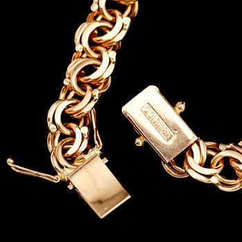 COLLIER, 18 k guld, Bismarck. Vikt 133 g.