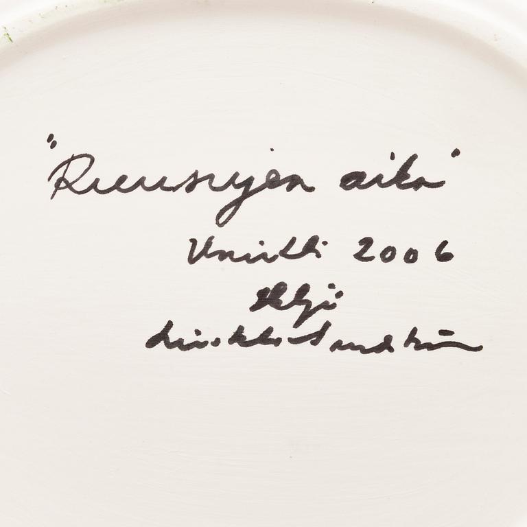 HELJÄ LIUKKO-SUNDSTRÖM, unik dekorationsfat, signerad, Heljä Liukko-Sundström 2006.