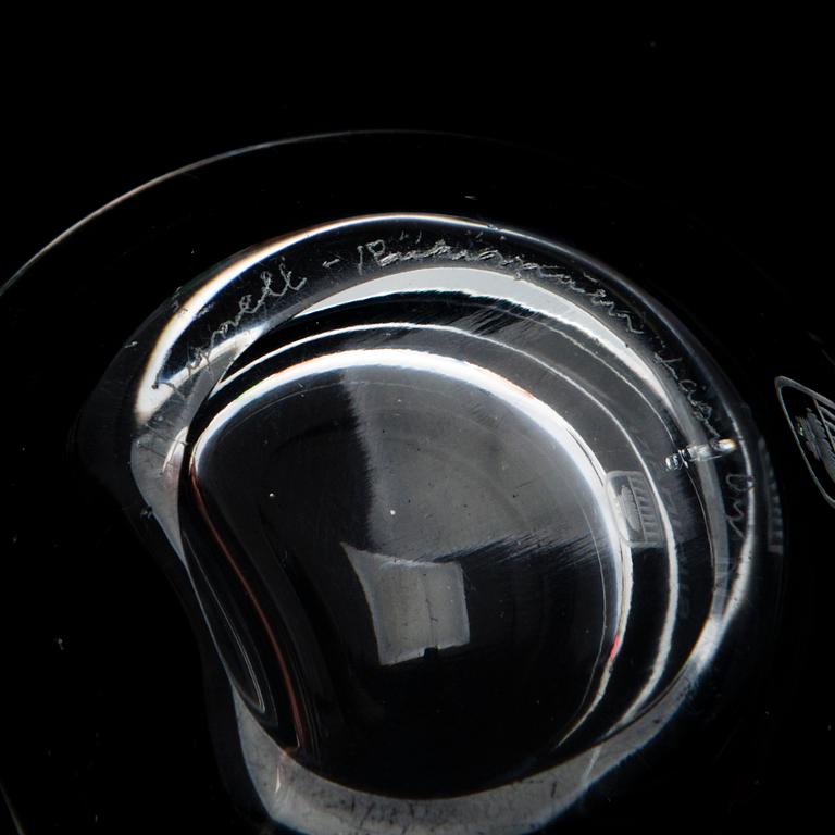 HELENA TYNELL, Five bowls/ash trays Riihimäen Lasi Oy. In production 1949-1958.