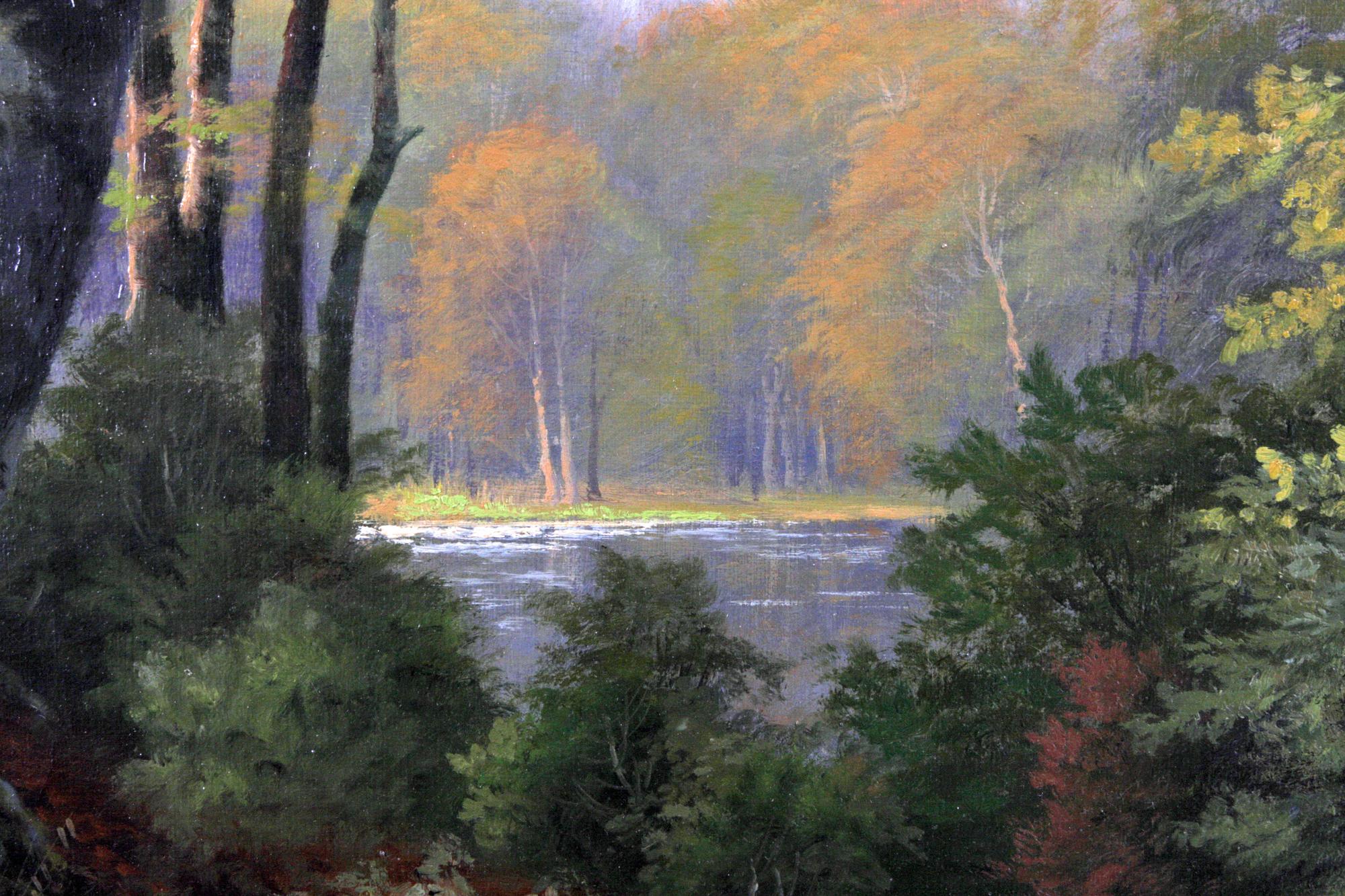 OKÄND KONSTNÄR, olja på duk, monogramsign.