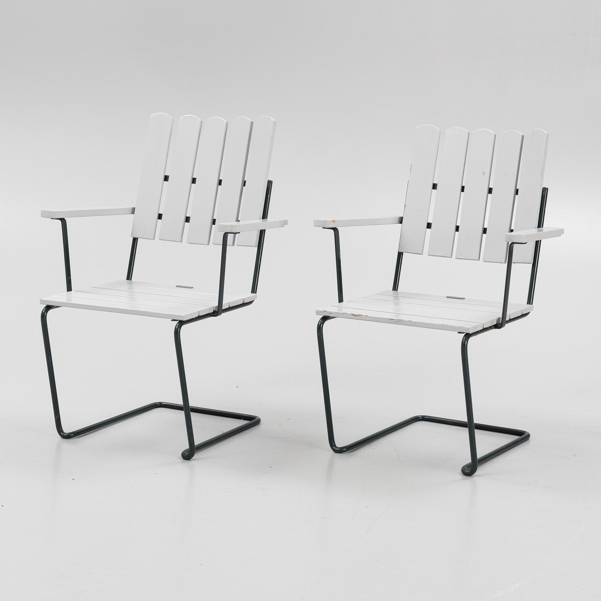 Garden furniture 6 pcs, Grythyttan late 1900s/2000s.