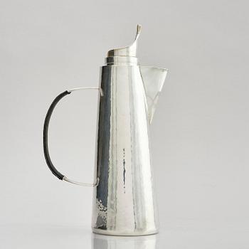 Ulf Trolle-Lindgren, a sterling silver three piece coffee set, Strömstad, Sweden 1967.
