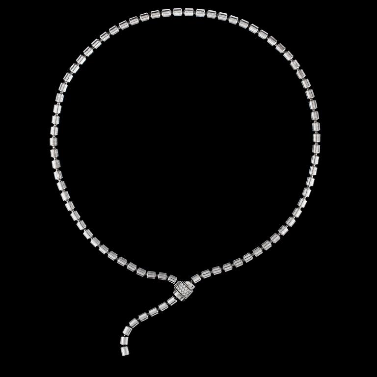 COLLIER, Piaget, briljantslipade diamanter, tot. ca 0.20 ct.