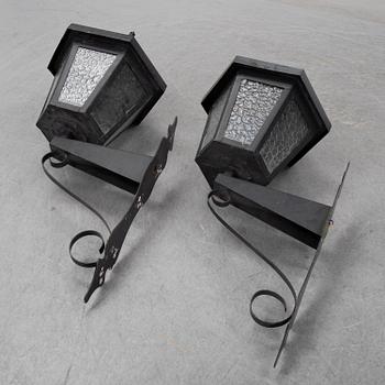 A pair of 1970's wall-lamps.