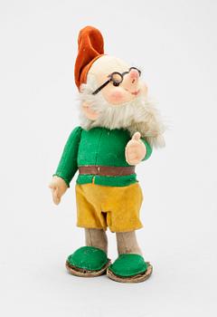 TOMTE, "Schuko yes or no gnome", Tyskland 1940/50-tal. Samt TOMTE, Gucki, Steiff, Tyskland, 1950/60-tal.