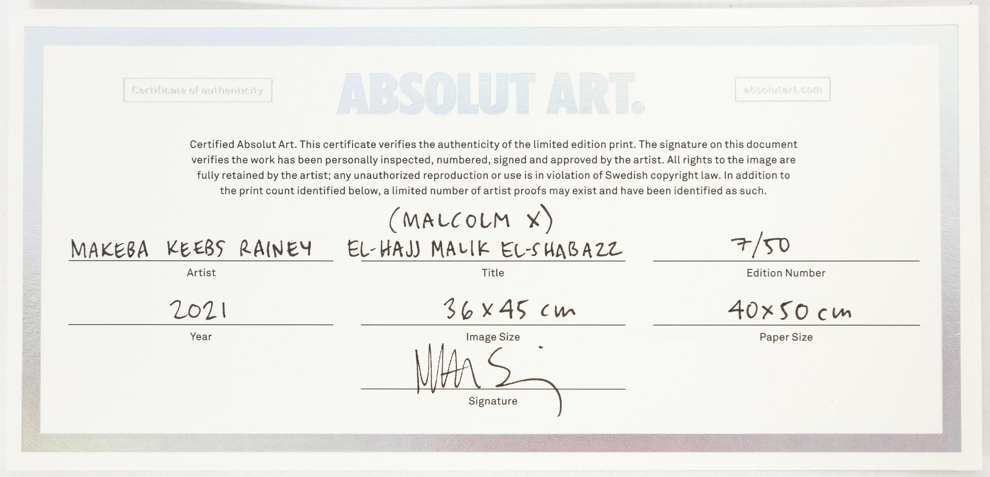 Makeba Keebs Rainey, "El-Hajj Malik El-Shabazz".