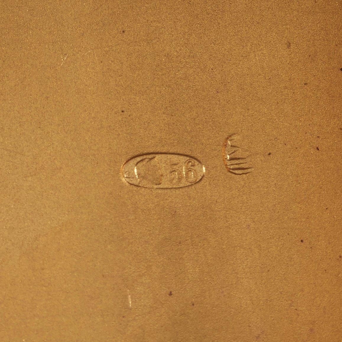 A Russian 20th century gold cigarette-case, unidentified makers mark, St. Petersburg 1908-1917.